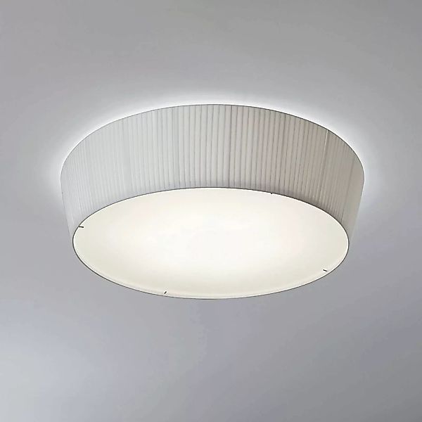 Bover LED-Deckenlampe Plafonet, Ø 60 cm, weiß, Alu/Stoff günstig online kaufen