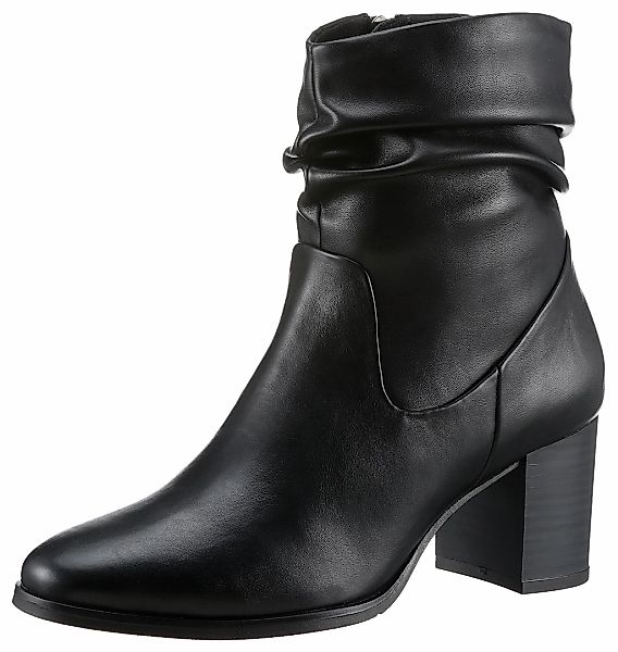 MARCO TOZZI Stiefelette, Blockabsatz, Businessschuh mit Falten im slouchy L günstig online kaufen