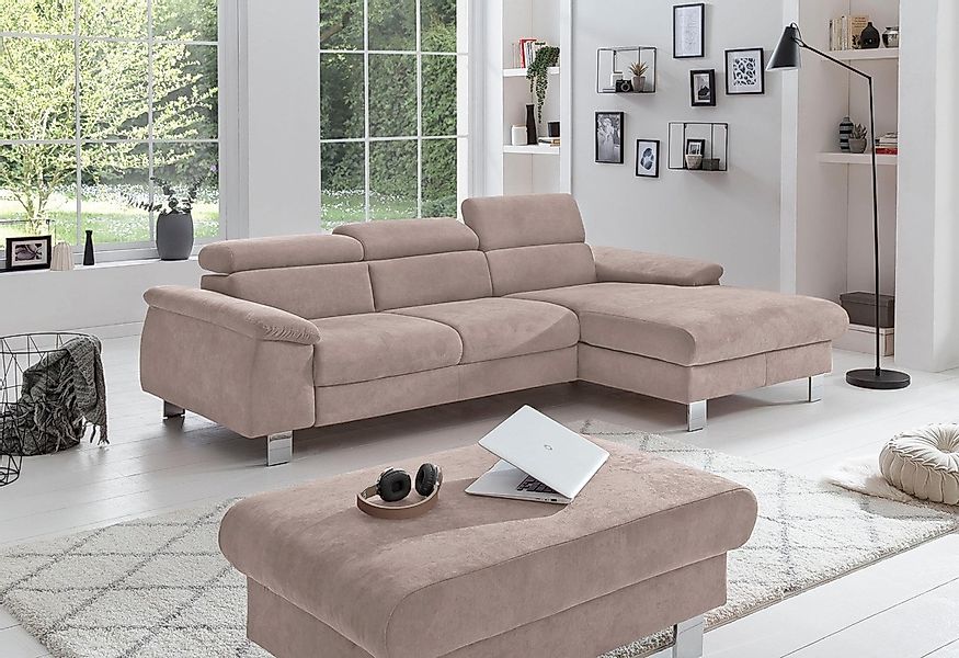COTTA Polstergarnitur "Komaris L-Form", (Set), Set bestehend aus: Ecksofa m günstig online kaufen