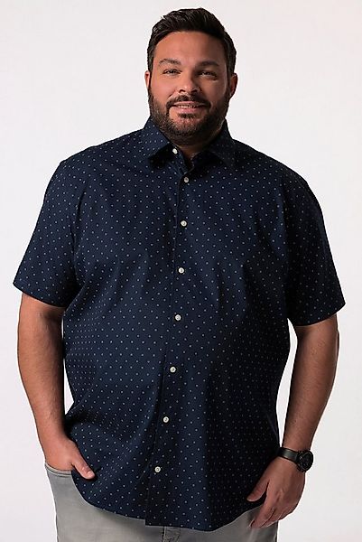 Men Plus Kurzarmhemd Hemd Halbarm Alloverprint Kentkragen Comfort Fit günstig online kaufen