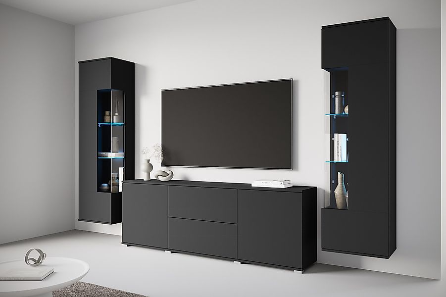 INOSIGN Wohnwand KENIA, (Komplett-Set, 3-St), Vitrinen günstig online kaufen