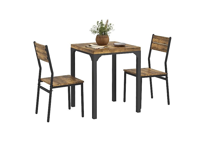 HOMCOM Essgruppe Sitzgruppe Küchentisch mit Metallgestell, (Esszimmergruppe günstig online kaufen