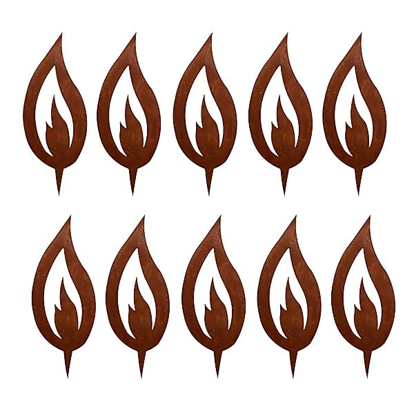 Rostikal Gartenstecker Flammen Dekostecker Weihnachten Deko günstig online kaufen