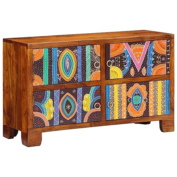 vidaXL Schuhschrank mit Tür Braun 90 x 35 x 55 cm Massivholz Akazie 4016513 günstig online kaufen