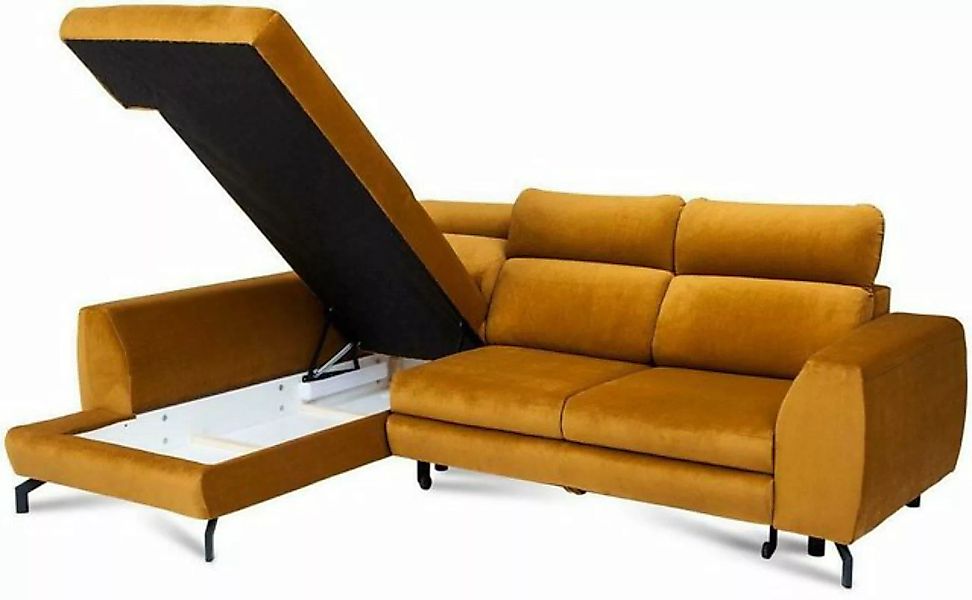JVmoebel Sofa, Design Ecksofa Schlafsofa Bettfunktion Couch Textil Polster günstig online kaufen