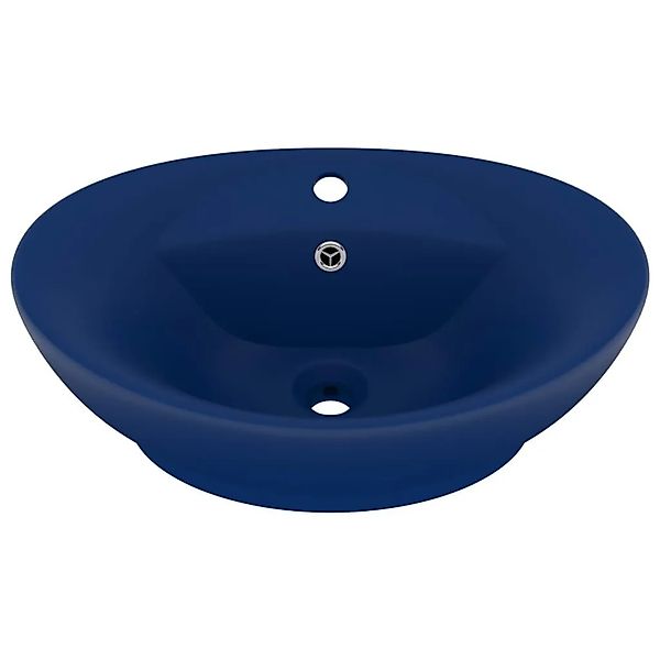 vidaXL Luxus-Waschbecken Überlauf Matt Dunkelblau 58,5x39cm Keramik 146935 günstig online kaufen