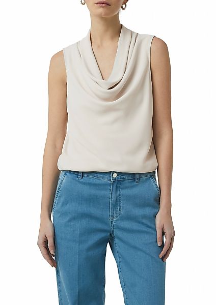 comma T-Shirt mit Wasserfall Ausschnitt günstig online kaufen