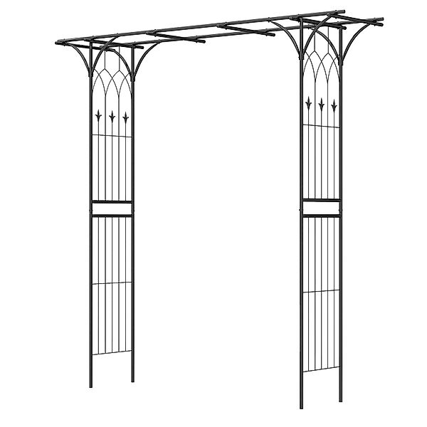 COSTWAY Rosenbogen, Rankgitter für Kletterpflanzen, 205x52x205cm, günstig online kaufen