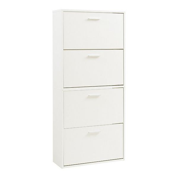en.casa Schuhschrank »Sykkylven« Schuhkipper mit 4 Klappen 134 x 60 x 24 cm günstig online kaufen