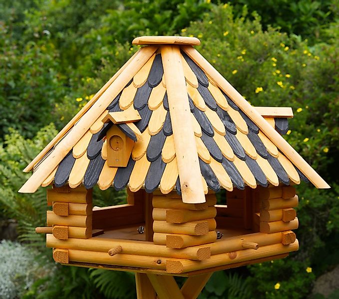 DSH DEKO SHOP HANNUSCH Vogelhaus Vogelhaus XXL, Holzschindeldach in braun-s günstig online kaufen