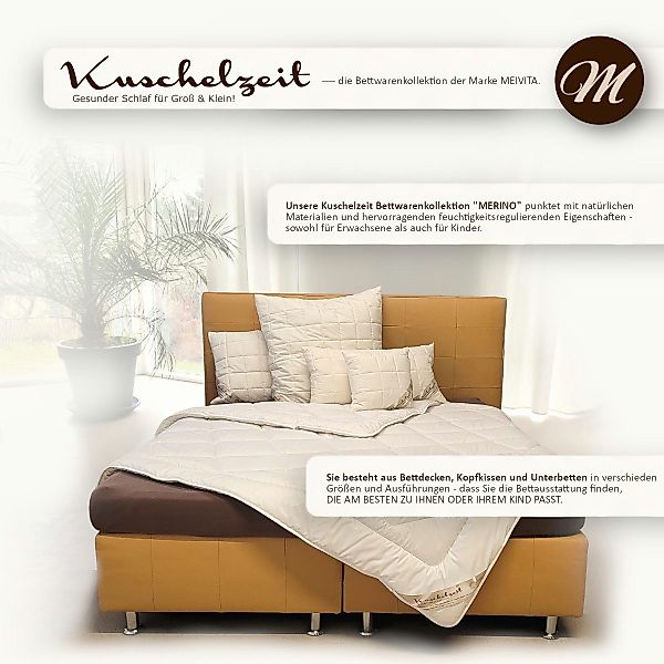 Meivita Naturhaarkissen Merino Kopfkissen mit Schafschurwollkugeln, günstig online kaufen
