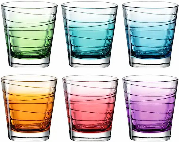 LEONARDO Whiskyglas »VARIO STRUTTURA«, (Set, 6 tlg.), 250 ml, Farbverlauf, günstig online kaufen