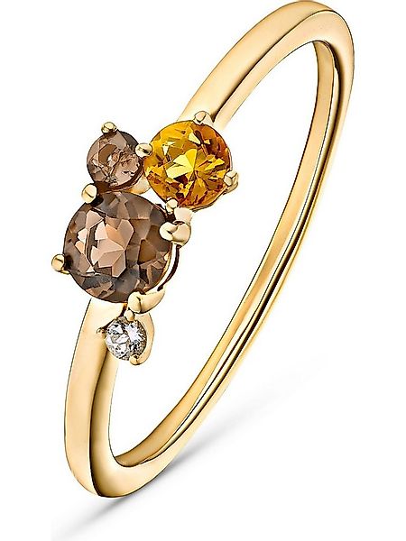 CHRIST Goldring CHRIST Damen-Damenring 375er Gelbgold 1 Rauchquarz günstig online kaufen
