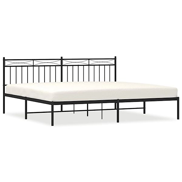 vidaXL Bettgestell mit Kopfteil Metall Schwarz 193x203 cm Modell 141908812 günstig online kaufen