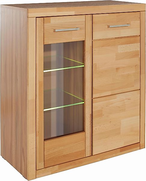 Home affaire Vitrine "Logo,100cm hoch,42 cm tief,Fronten Massivholz,6Fächer günstig online kaufen