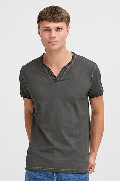 !Solid Rundhalsshirt SDTino Kurzarmshirt mit Knopfleiste günstig online kaufen