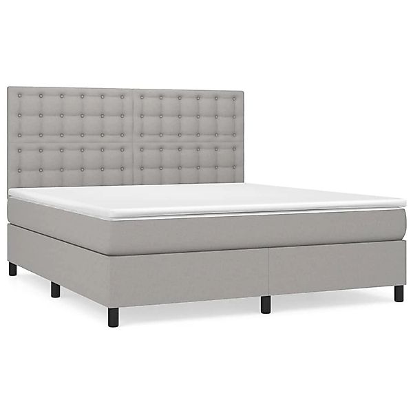 vidaXL Boxspringbett mit Matratze Hellgrau 160x200 cm Stoff1398254 günstig online kaufen