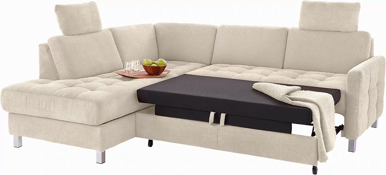 sit&more Ecksofa »Pablo L-Form«, wahlweise mit Bettfunktion günstig online kaufen