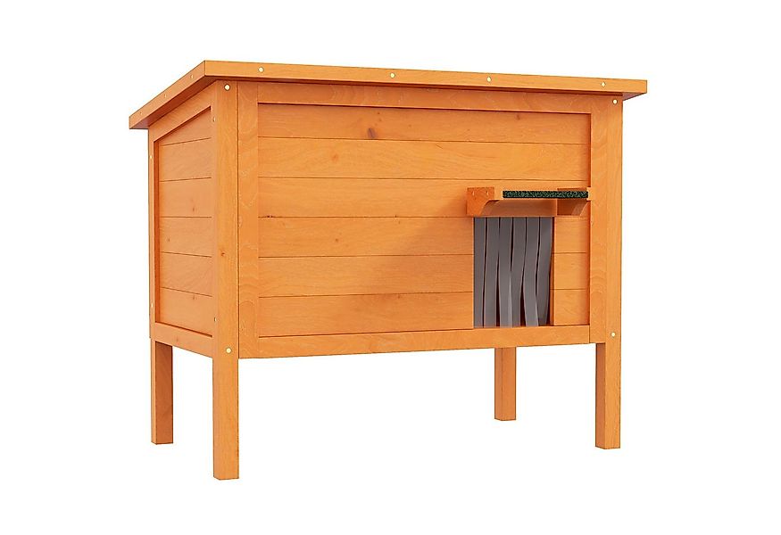 MC Star Tierhöhle Katzenhaus aus Holz mit Türvorhang Outdoor, Isoliert, Erh günstig online kaufen