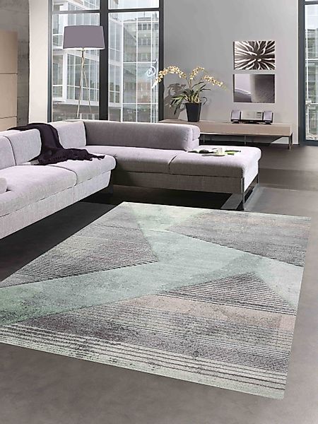 Carpetia Teppich Wohnzimmer modernes gestreiftes Muster günstig online kaufen