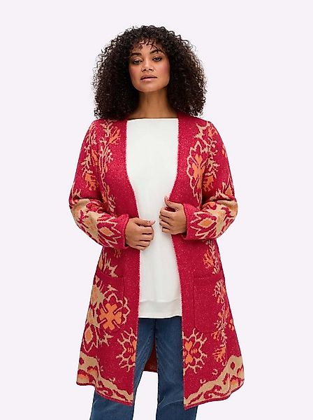 sheego by Joe Browns Strickjacke Strickmantel Langarm Jacquard günstig online kaufen