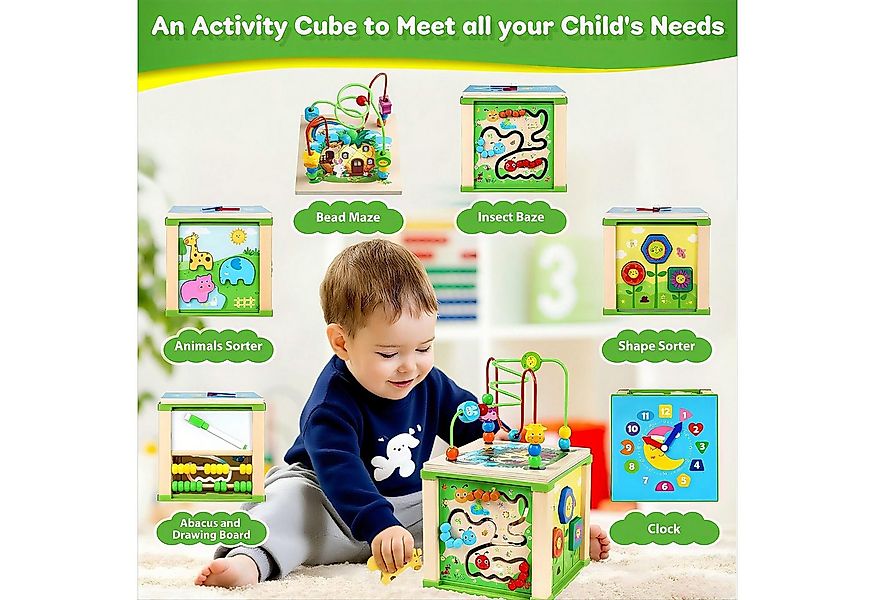 POPOLIC Motorikwürfel Motorikspielzeug ab 1 Jahr - Aktivitätswürfel, (Motor günstig online kaufen