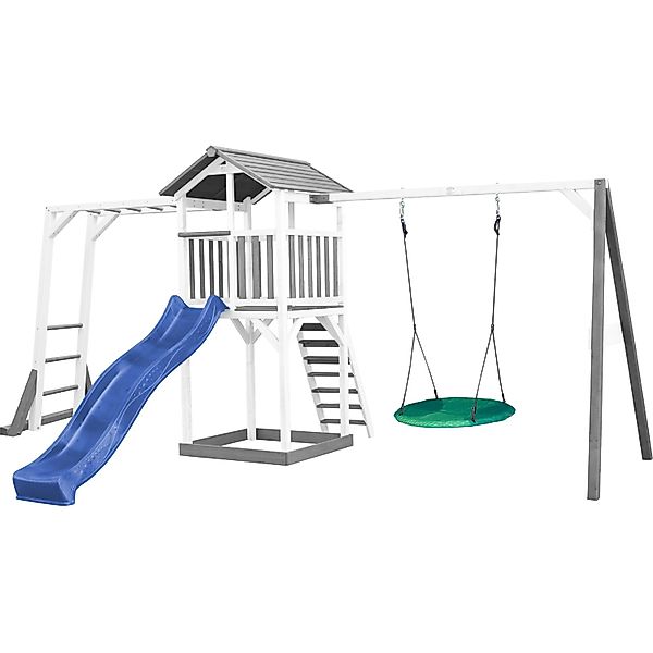 Axi Beach Tower Spielturm m. Klettergerüst, Summer Nestschaukel, Blauer Rut günstig online kaufen
