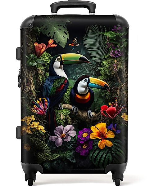 NoBoringSuitcases.com© Hartschalen-Trolley Tukan - Blumen - günstig online kaufen