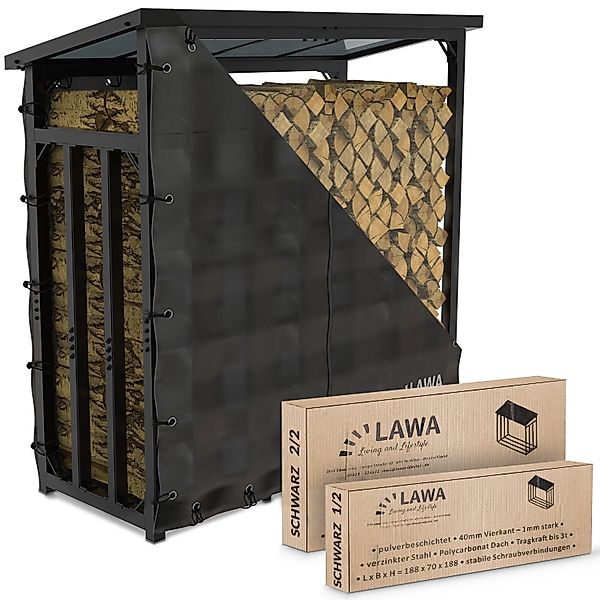 LAWA Living and Lifestyle Kaminholzregal außen günstig online kaufen