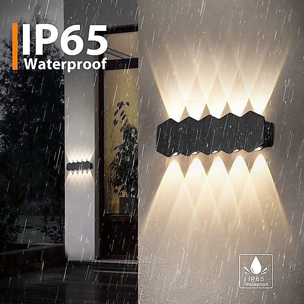 BlingBin LED Außen-Wandleuchte Aluminium Wandlampe Up günstig online kaufen