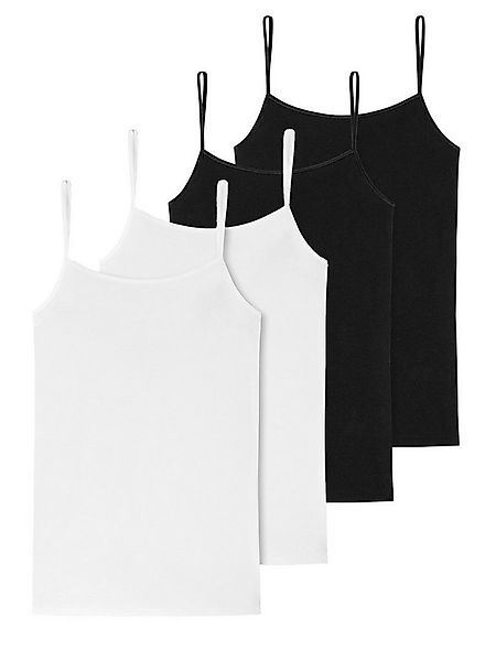 Schiesser Spaghettitop 95/5 Organic Cotton (4-tlg) schmale träger Spaghetti günstig online kaufen