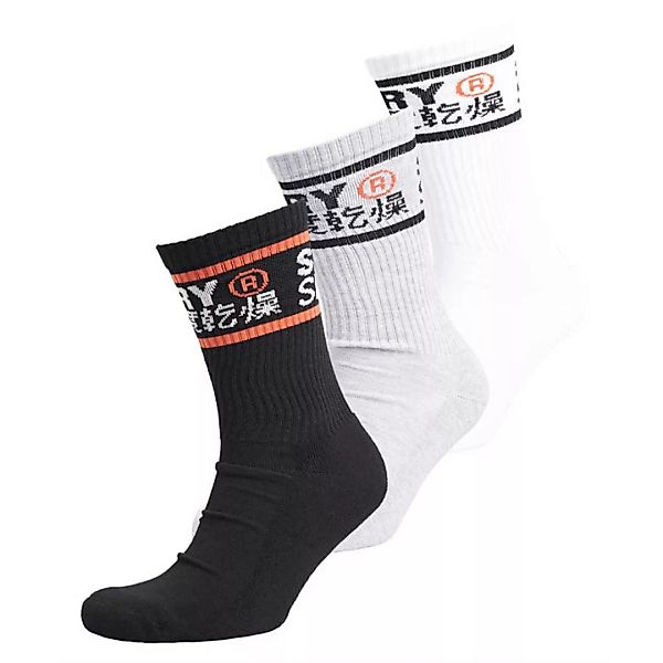 Superdry Cool Max Crew Socken 3 Paare EU 41-43 Black / Grey / White günstig online kaufen