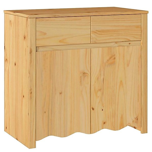 vidaXL Sideboard Drammen Eiche 79 x 43 x 75,5 cm Massivholz Kiefer 42003040 günstig online kaufen