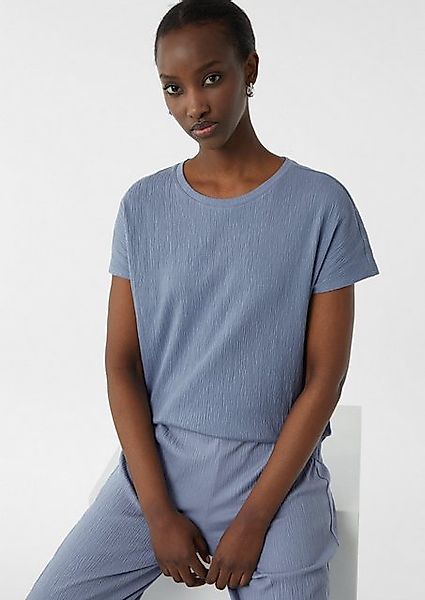 comma casual identity Kurzarmshirt T-Shirt aus Strukturjersey im Relaxed Fi günstig online kaufen