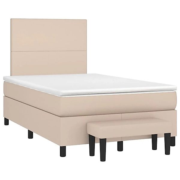 vidaXL Boxspringbett Matratze Cappuccino-Braun 120x200cm Kunstleder 3137538 günstig online kaufen