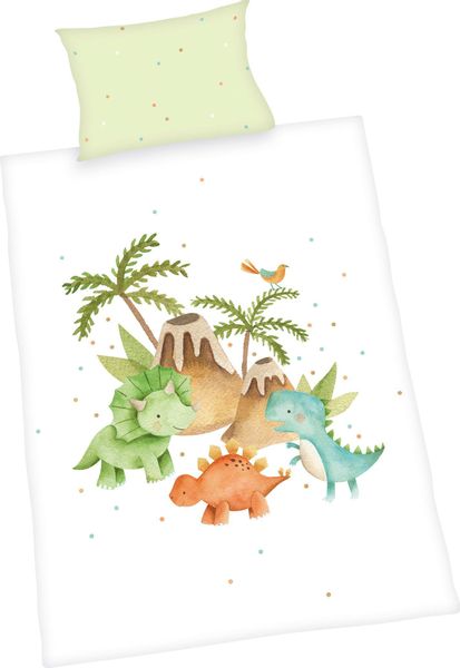 Baby Best Babybettwäsche "Dinos" 2 Stk. tlg. mit liebevollem Motiv günstig online kaufen