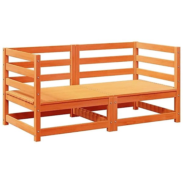 vidaXL 2-Tlg Garten-Sofagarnitur Wachsbraun Massivholz Kiefer 3295811 günstig online kaufen