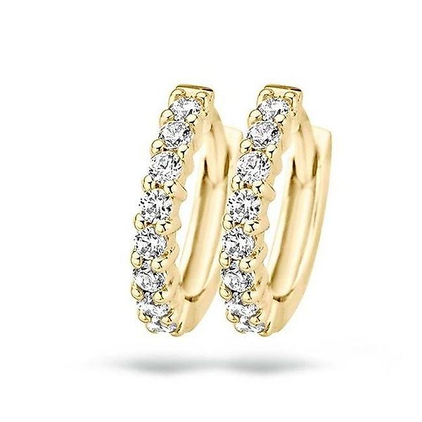 Blush Paar Creolen BLUSH Creolen 14 Karat Gelbgold mit Zirkonia 7134YZI günstig online kaufen