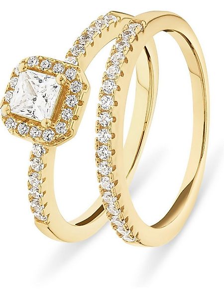 CHRIST Fingerring CHRIST Damen-Damenring 925er Silber 45 Zirkonia, Zirkonia günstig online kaufen