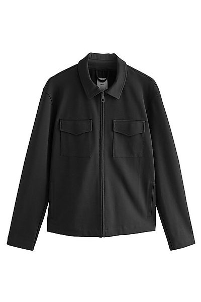 Next Hemdjacke Jersey-Hemdjacke mit Fischgrätmuster (1-St) günstig online kaufen