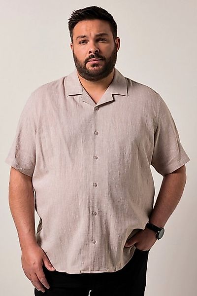 Men Plus Kurzarmhemd Men+ Leinenmix-Hemd Halbarm Cubakragen Cuba Fit günstig online kaufen