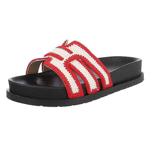 Ital-Design Moderne Damen Sandalen mit Schwarz-Weiß-Design für den Sommer P günstig online kaufen