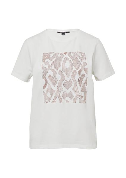 comma Kurzarmshirt T-Shirt T-Shirt aus Baumwollmix günstig online kaufen