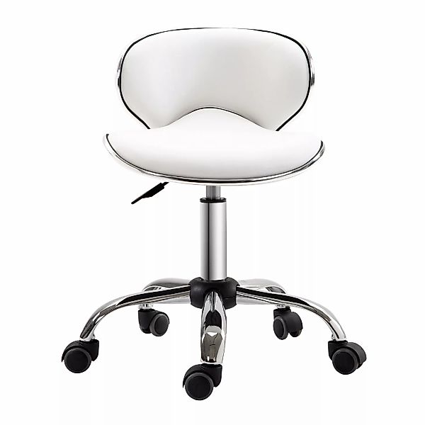 HOMCOM Rollhocker Arbeitsstuhl mit höhenverstellbarer 44-56 cm und Rückenle günstig online kaufen