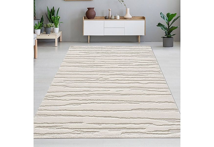 Carpetia Teppich Designer-Teppich in Creme mit Abstraktem Muster, rechtecki günstig online kaufen