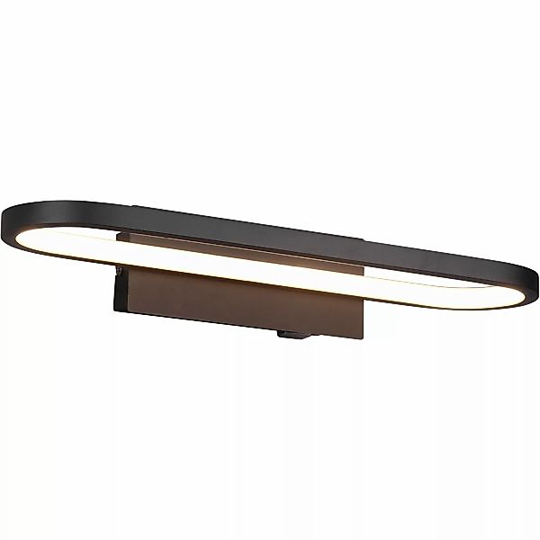 Trio LED-Wandleuchte Gianni 75 mm x 400 mm x 148 mm Schwarz Matt günstig online kaufen