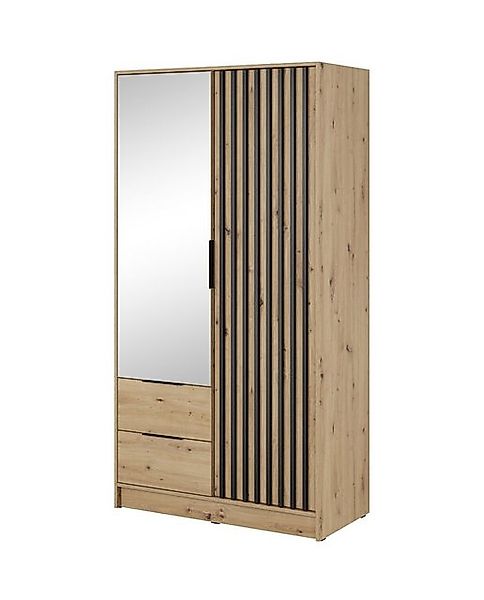 Compleo Kleiderschrank LISA Drehtürenschrank mit Lamellen, günstig online kaufen