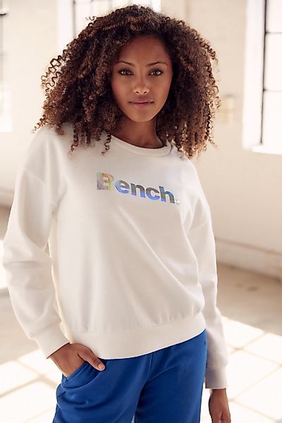 Bench. Loungewear Sweatshirt, mit glänzendem Logodruck, Loungewear günstig online kaufen