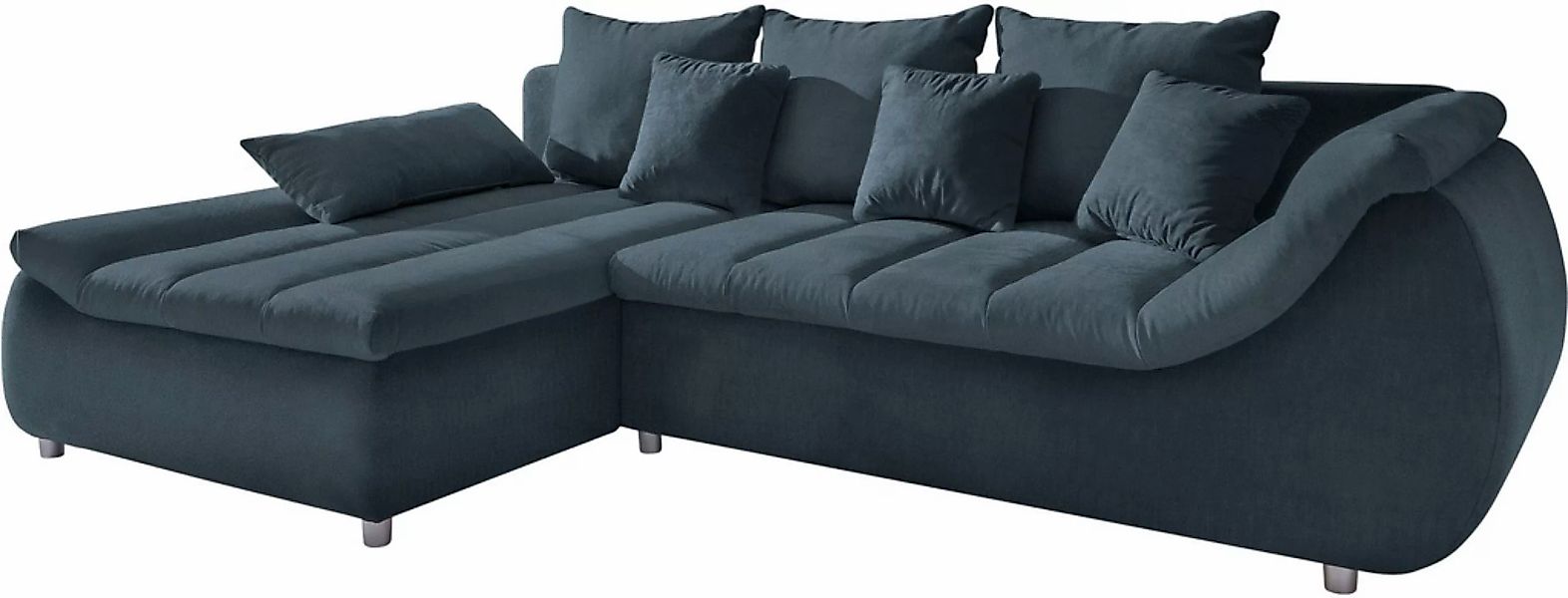 INOSIGN Ecksofa »Imola elegant und bequem, aktuelle Steppung im Sitz, L-For günstig online kaufen