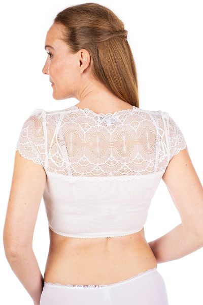 MarJo Dirndlbluse 'Adelsdorf' Kurzarm, Offwhite günstig online kaufen